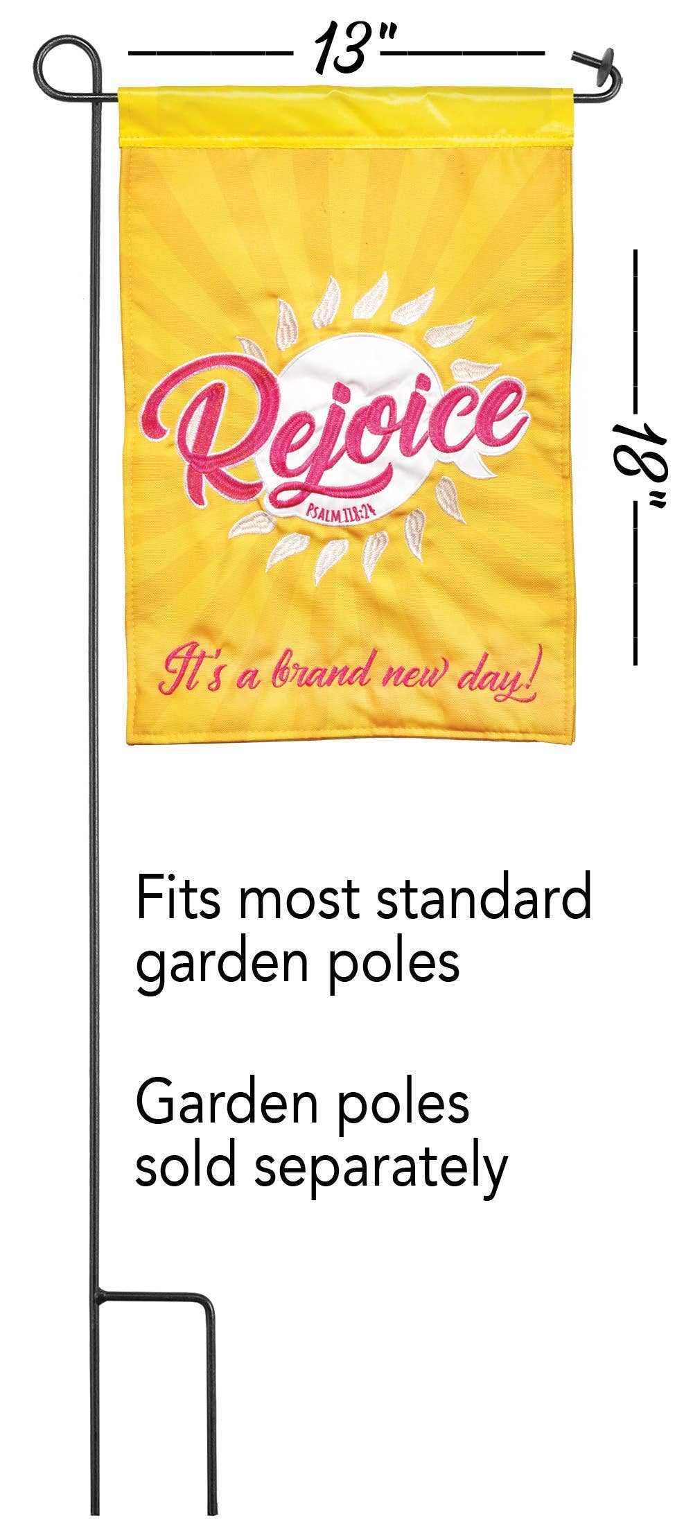 Dicksons - Vente Drapeaux - Drapeau Dapp Réjouir Ps 118:24 Poly/Prt Grd1