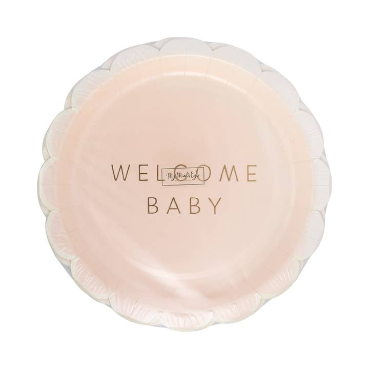 My Mind’s Eye - Wholesale Kartonnen bordje - BAB1141 - Welkom Baby Roze Bord5
