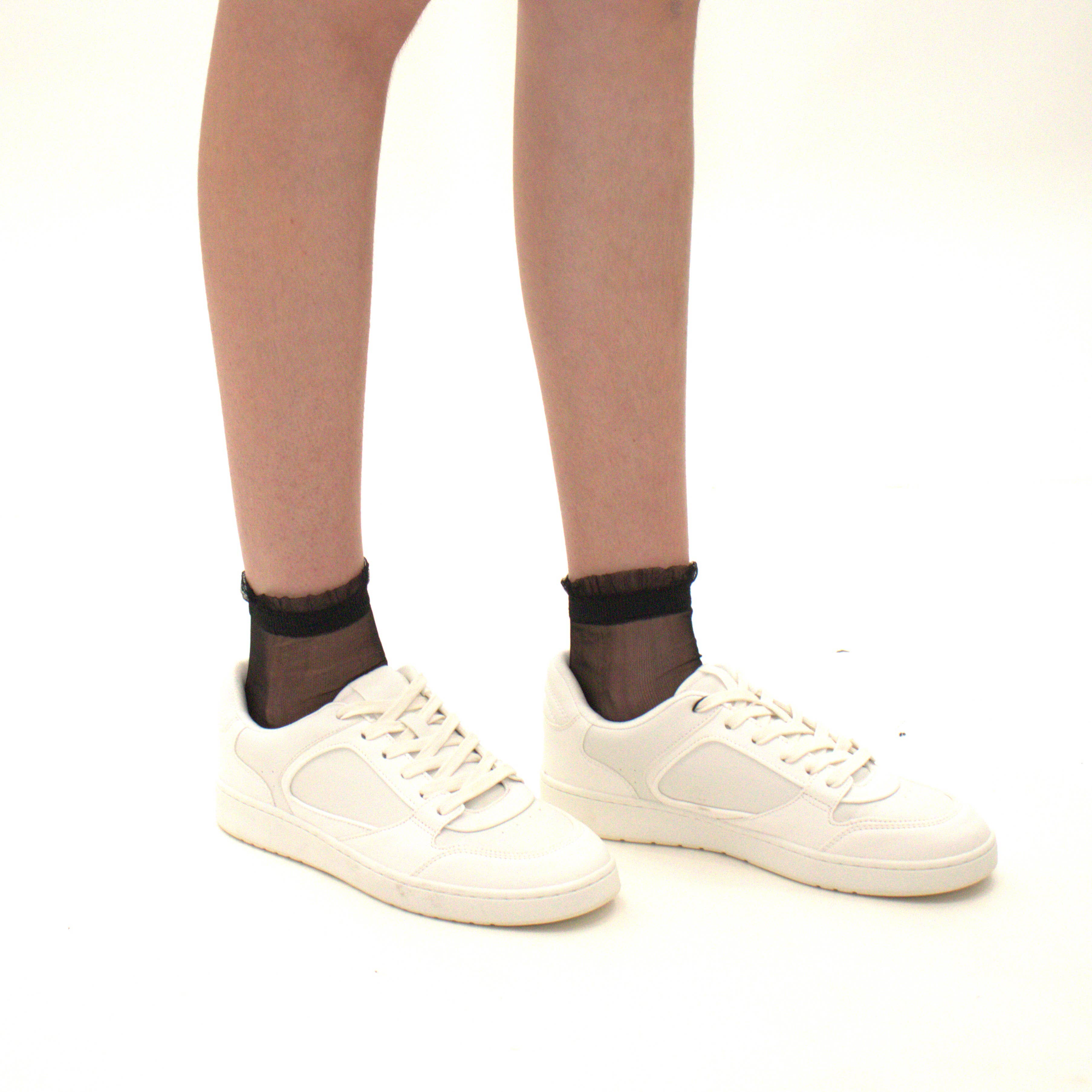 Yuko B - Vendita all'ingrosso Calzini - Donna - Shine - Lurex Nero - La Calza in voile durevole7