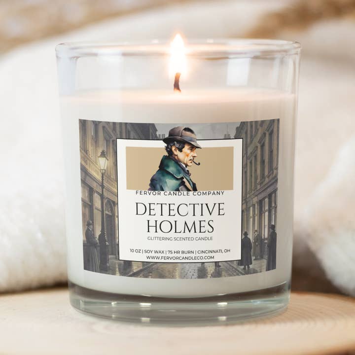 Detective Holmes Literary Candle & Academia Decor for wholesale by Fervor Candle Company