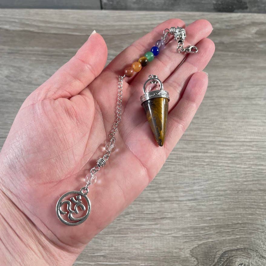 Keystone Crystals - Vente Accessoire de méditation - Pendules assortis avec symbole Ohm Chakra pour la vente en gros1