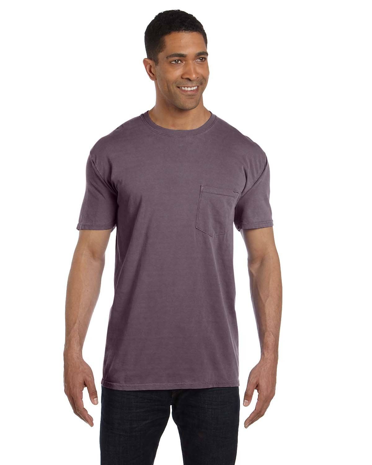 Total Apparel - Wholesale T-Shirt - Unisex - Comfort Colors Garment-Dyed Pocket Blank T-Shirt | 6030CC42