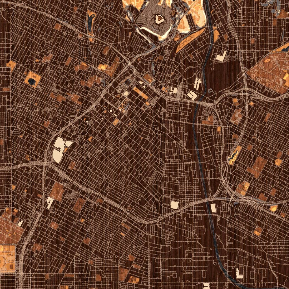 JACE.design - Wholesale Art Print - Los Angeles CA Map Print Ember4