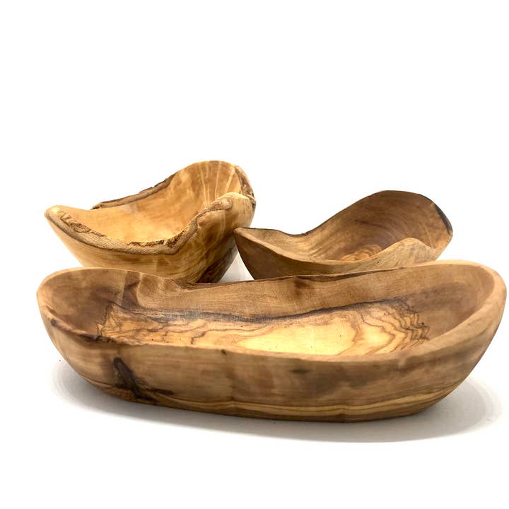 olivenholz-erleben – Großhandel Dekorative Platte/Teller/Schüssel – Schale rustikal ca. 14 – 16 cm Olivenholz