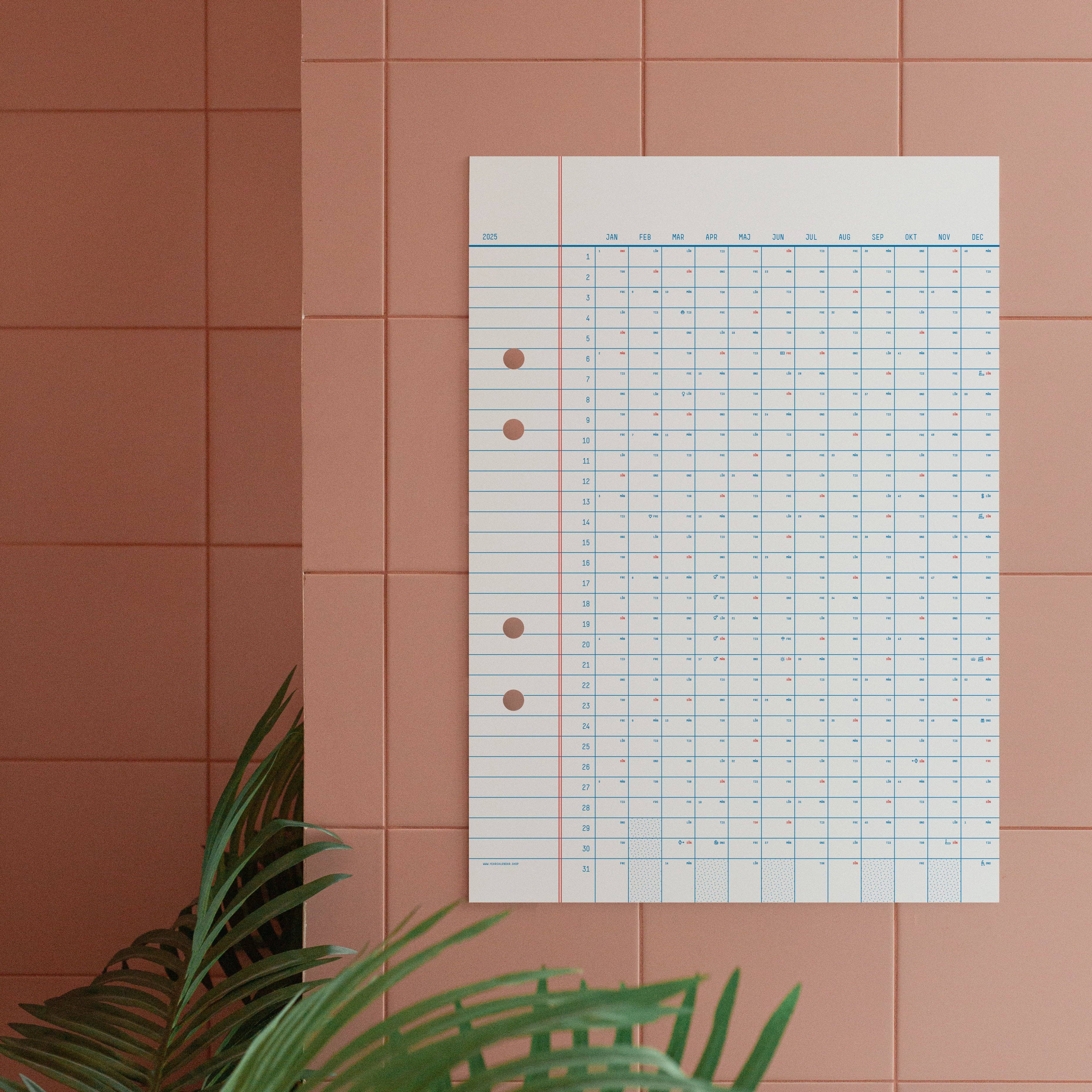 Yearcalendar - Wholesale Calendar - 2026 Classic Sweden Calendar 50x70cm2