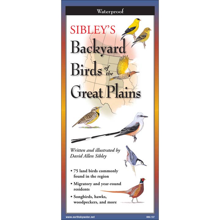 Earth Sky + Water - Wholesale Nature & Outdoors - Sibley's Backyard Birds of the Great Plains FoldingGuide™1
