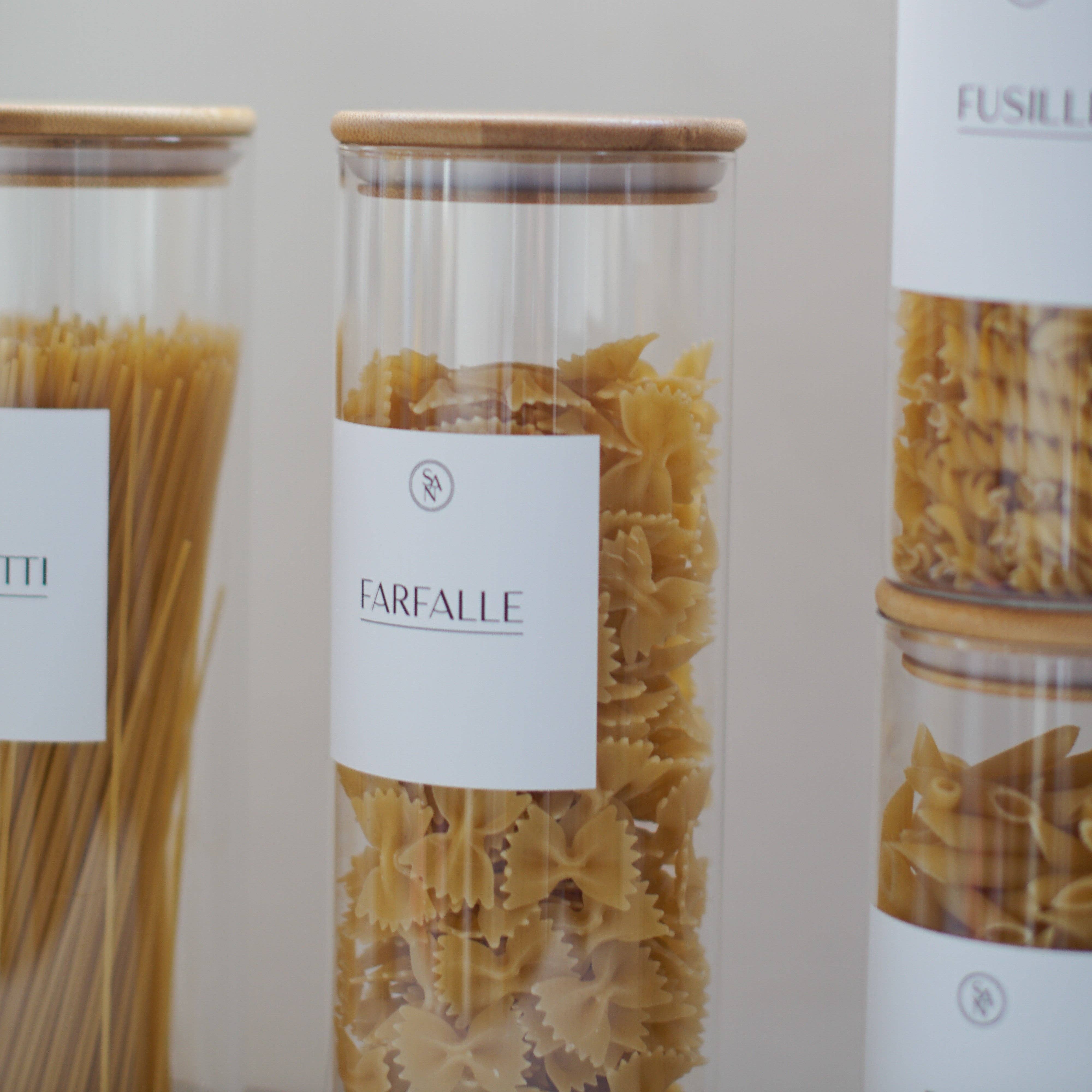 So At Nature - Wholesale Food Storage Container - Pasta Pantry Set - 4 Airtight Jars with Waterproof Labels8