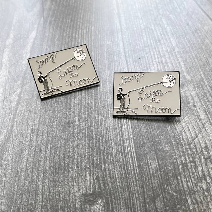 The Silver Spider - Wholesale Lapel Pin/Button - George Lassos the Moon Pin It’s a Wonderful Life Christmas