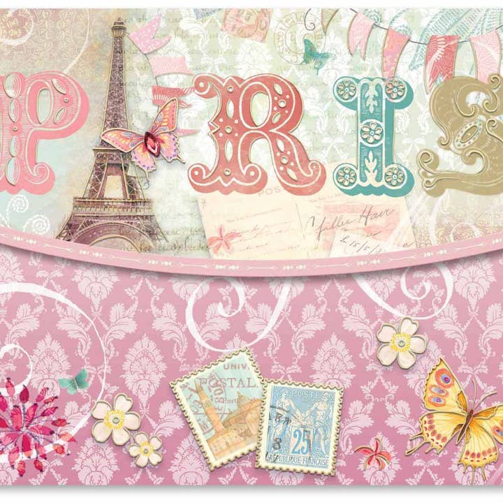 Pack de 10 cadernos e envelope - Paris por atacado de Maison Royal Garden