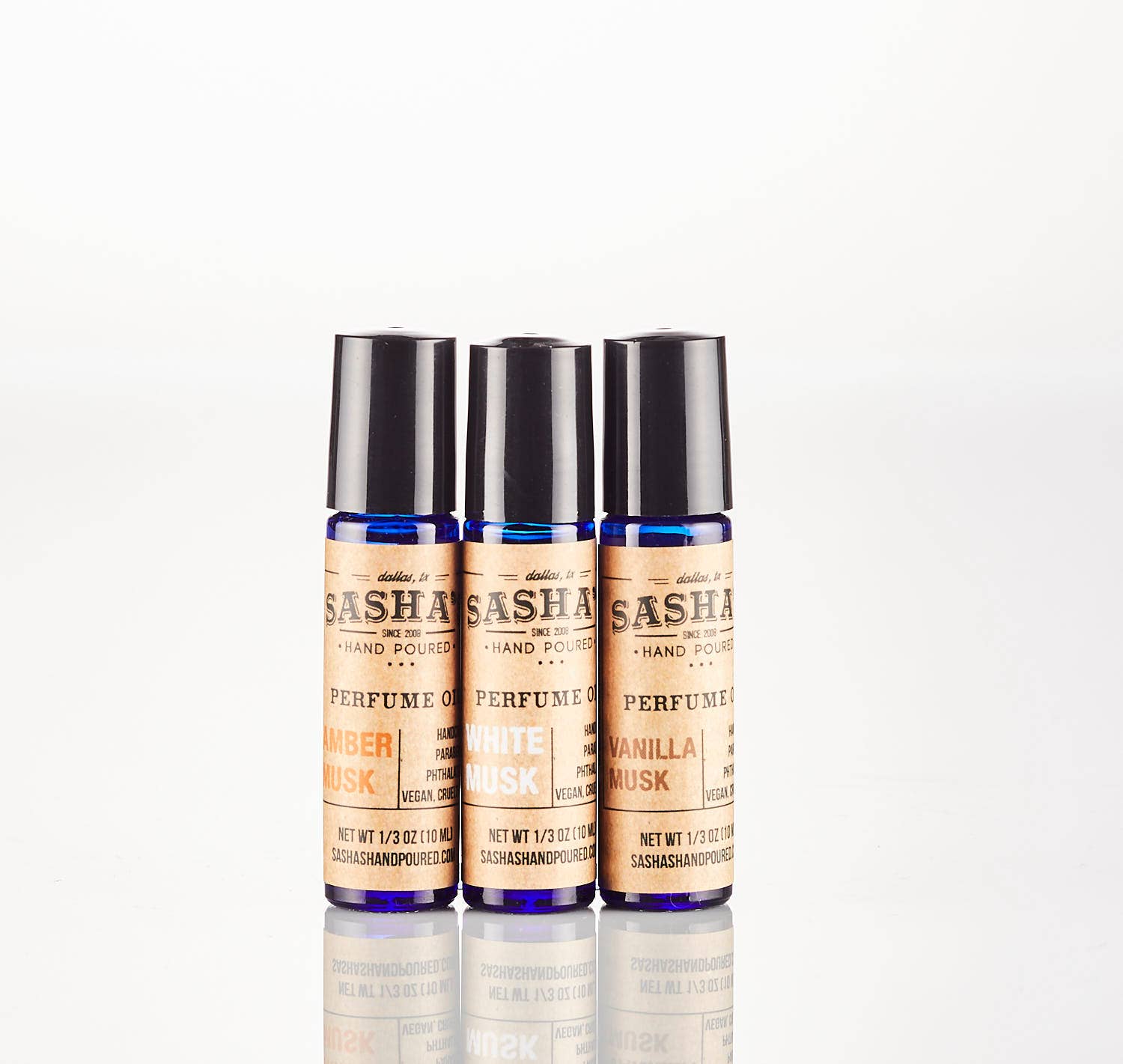 Sasha's Hand Poured Bath and Body - Wholesale Roll-On Fragrance - Perfume Oil Rollerball Bottle 1/3 oz6