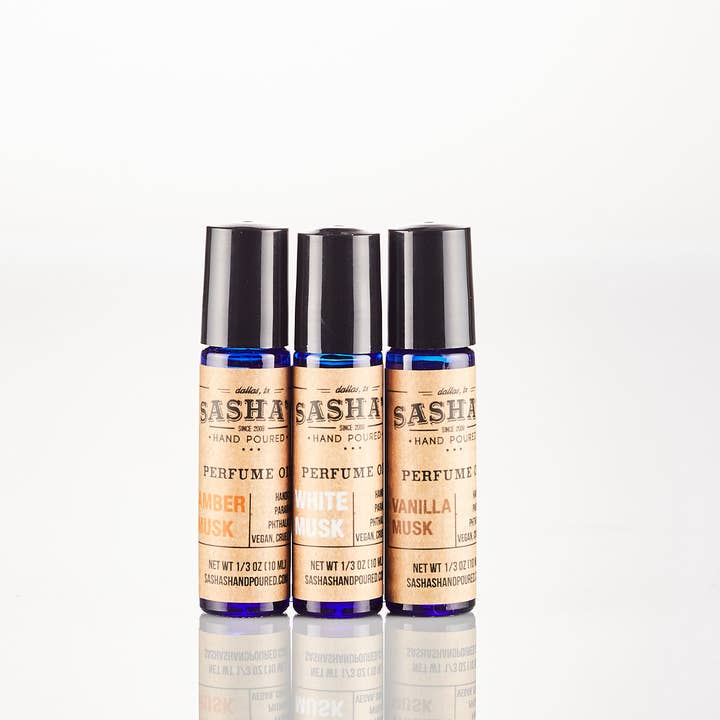 Sasha's Hand Poured Bath and Body - Wholesale Roll-On Fragrance - Perfume Oil Rollerball Bottle 1/3 oz6