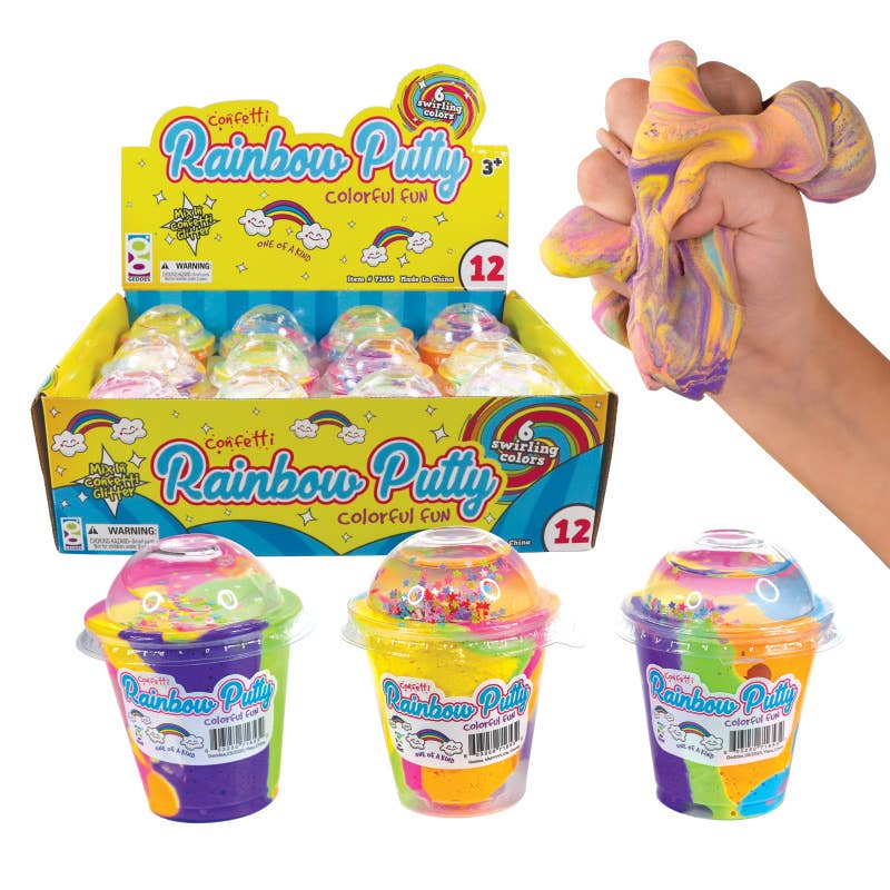 Geddes – Plasticina - Crianças por atacado – Massa Confetti Rainbow 12/exposição7