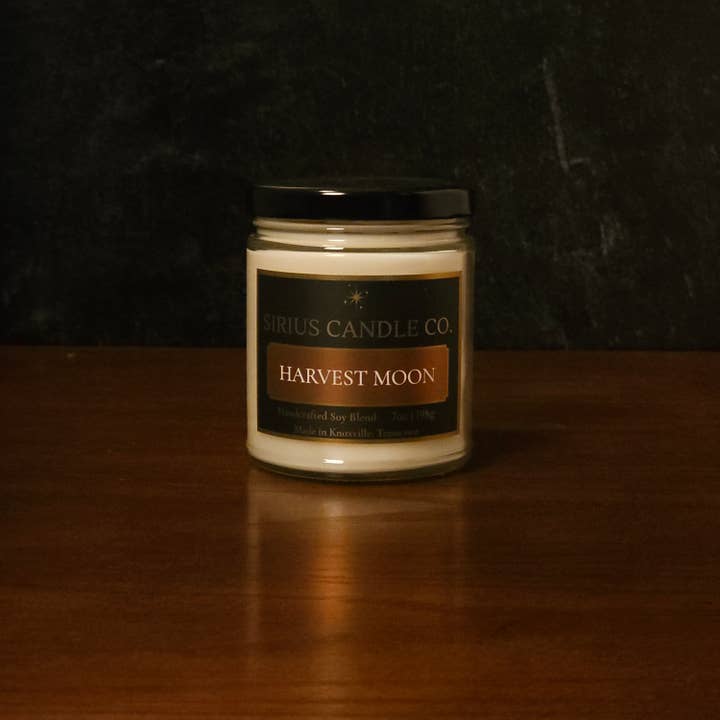 Sirius Candle Co. - Wholesale Jar/Filled Candle - Harvest Moon - 7 oz. Clear Glass Scented Candle1