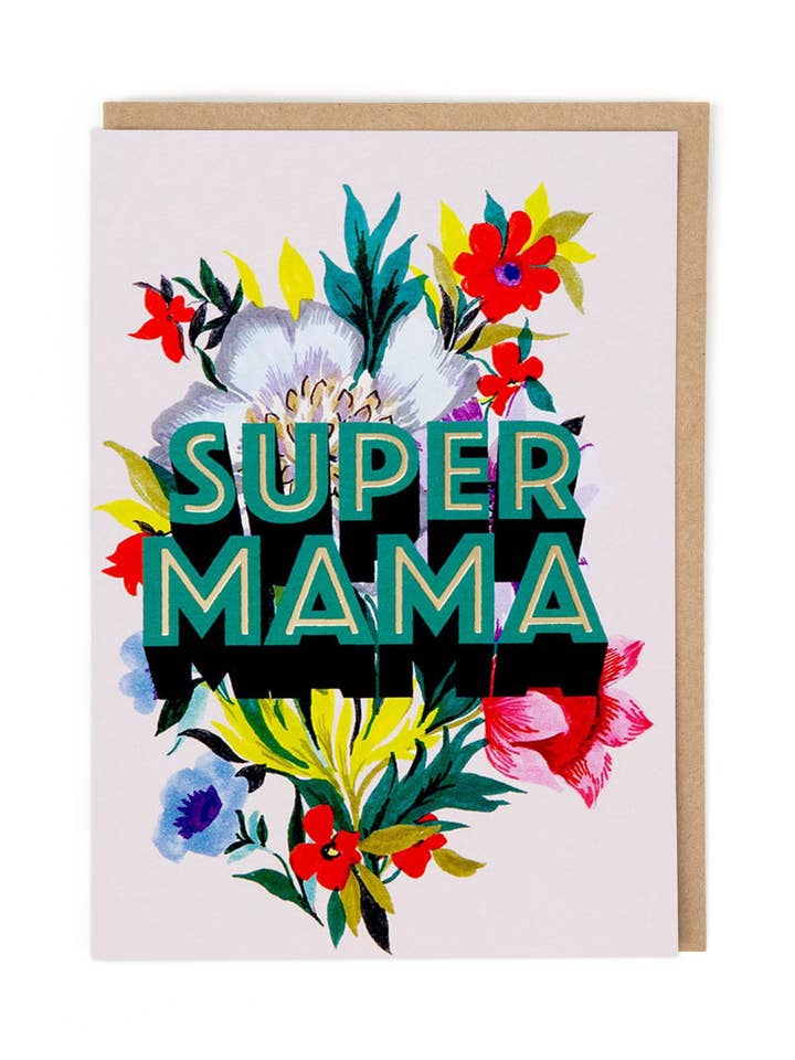 SUPER MAMA for wholesale by Cath Tate Cards