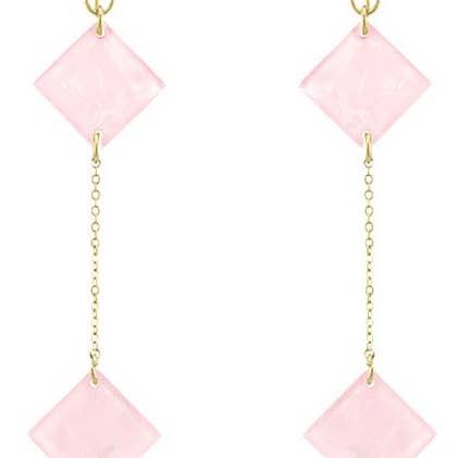 Øreringe - Blush 2 Tier Drop akryl for engroshandel hos Flirt Jewelry