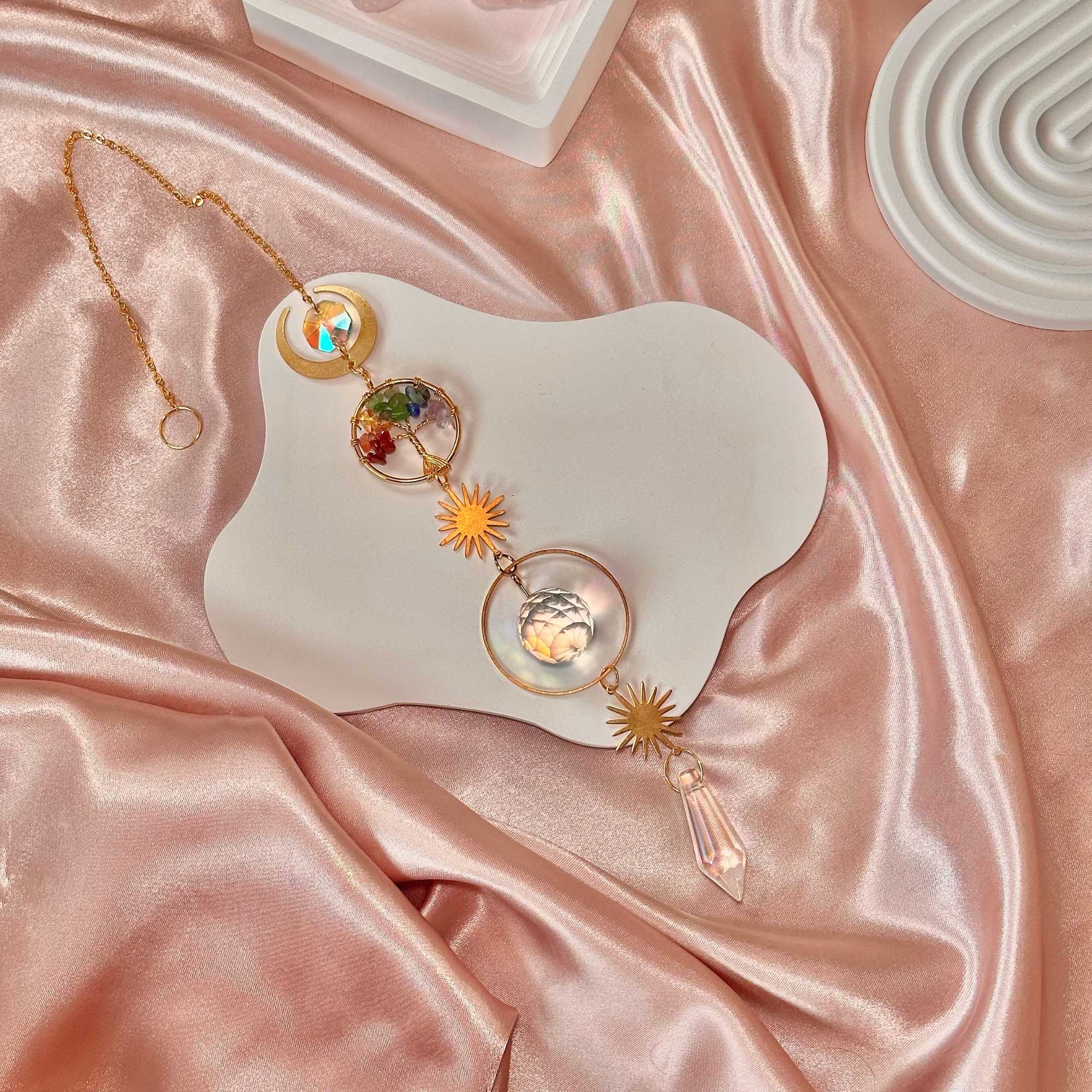 LilAryenne | Jewelry & Suncatchers - Wholesale Suncatcher - Tree of Life Suncatcher – Chakra Gemstones – Window Decor Gift5
