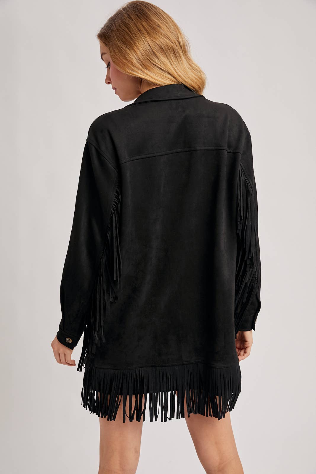 Bluivy - Wholesale Jacket - Women's - VEGAN SUEDE FRINGED JACKET6