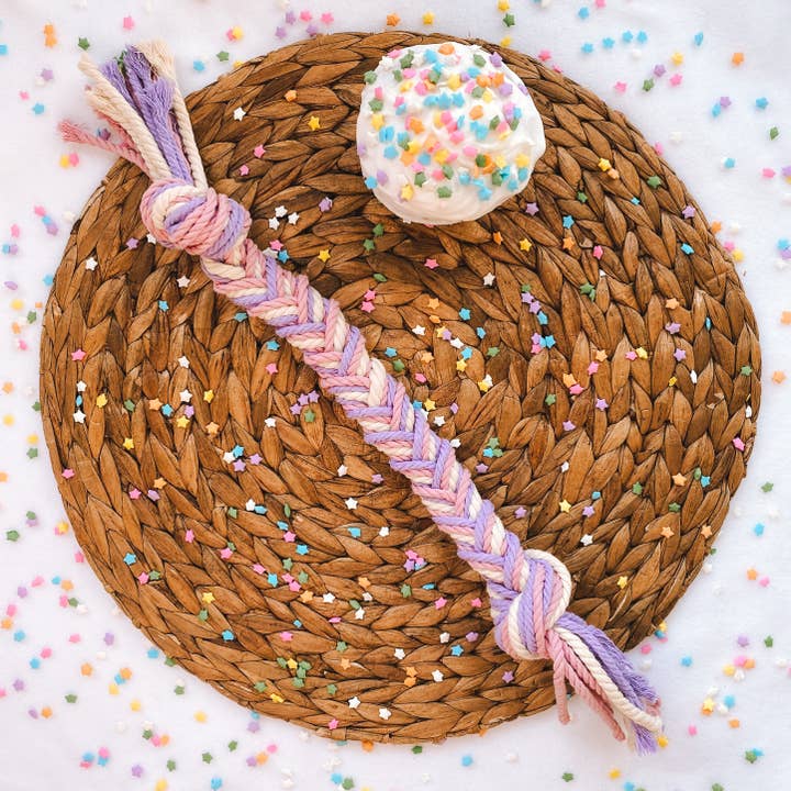 Giocattolo per cani con corda di tiro alla fune per compleanno per la vendita all'ingrosso da parte di ECO4PAWS