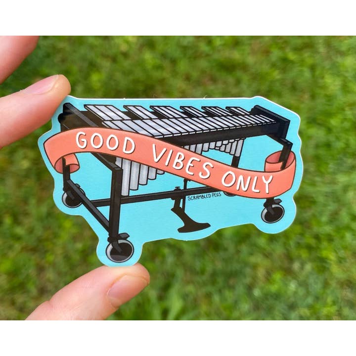 Scrambled Pegs - Wholesale Sticker - Good Vibes Vibraphone Mallets Waterproof Sticker6