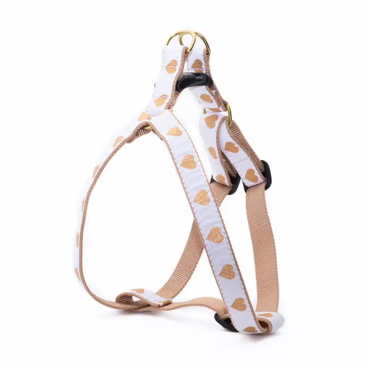 Up Country, Inc. - Wholesale Pet Harness - Dog - White Heart of Gold Dog Harness0