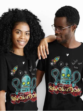 Camiseta Love & Revolution por atacado de vstl