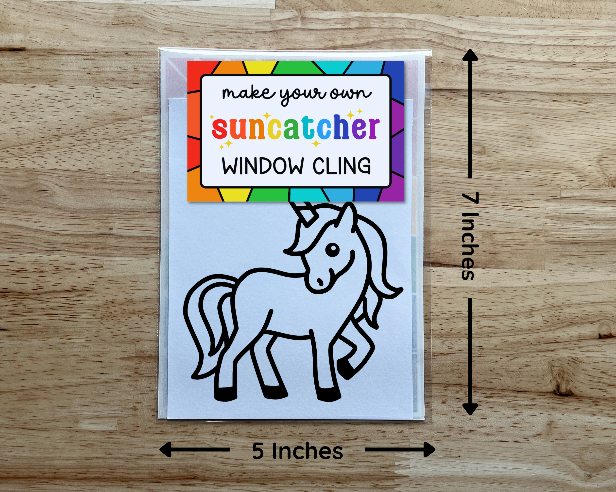 Calenlou Crafts - Wholesale DIY Craft Kit - Kids - Unicorn Suncatcher Sticker Craft Kits for Kids3