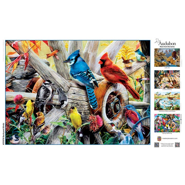 Masterpieces Puzzles - Wholesale Puzzle - Adult - Audubon - Backyard Birds 1000 Piece Puzzle3