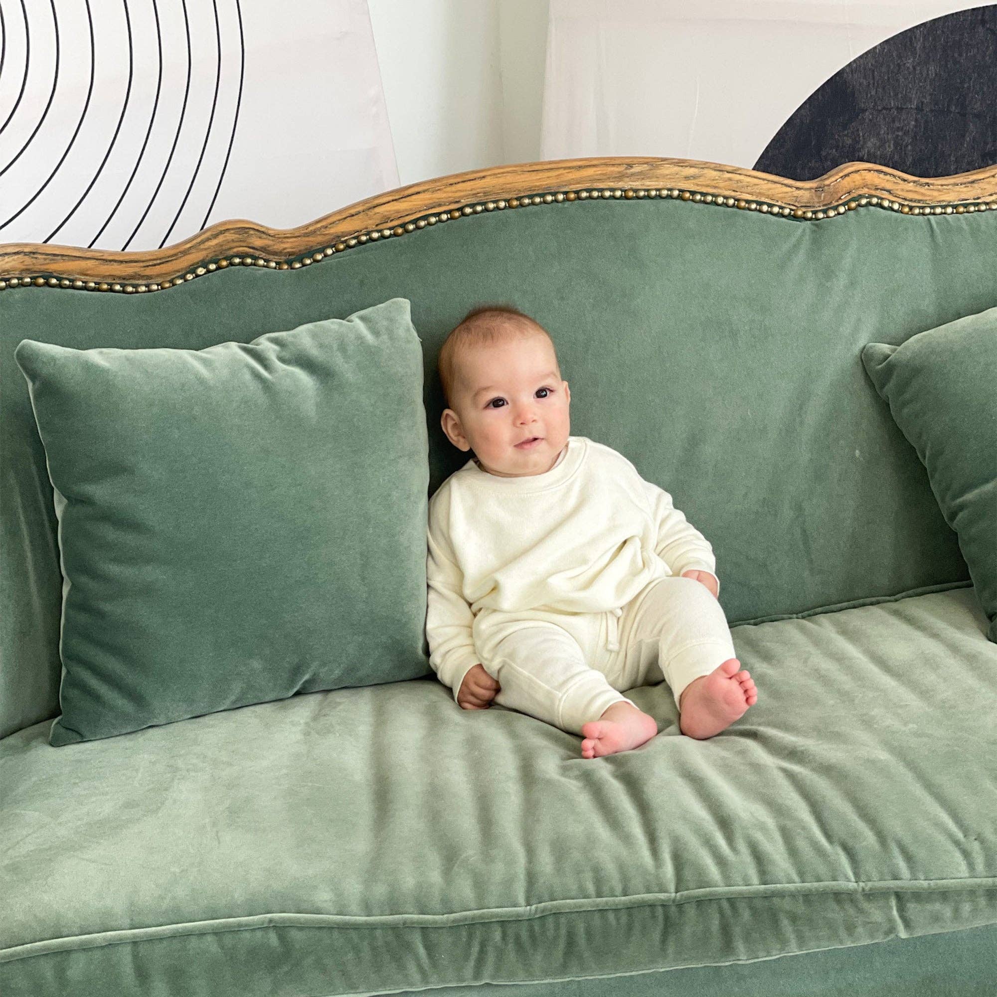 Blanco Antiguo Conjunto unisex de sudadera y pantalón de chándal - Blanco antiguo de venta al por mayor en Faire4