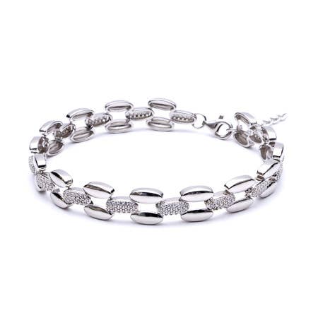 CZ Stampata Bracelet for wholesale by Midhaven Ltd - Tribal Steel