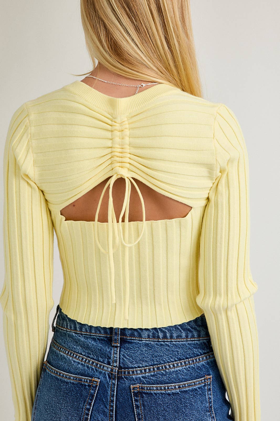 LE LIS - Wholesale Blouse - Women's - BACK SHIRRING LONG SLEEVE TOP15