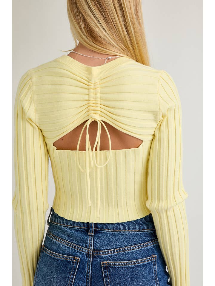 LE LIS - Wholesale Blouse - Women's - BACK SHIRRING LONG SLEEVE TOP15