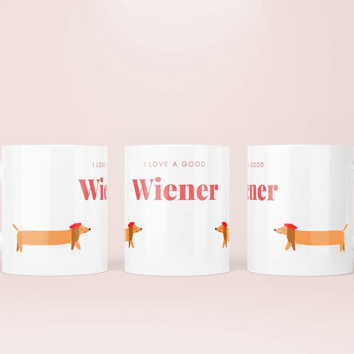 Valentijnsmok 'I Love a Good Wiener' - Grappig Teckel Cadeau voor wholesale door Teckels Tales Travels