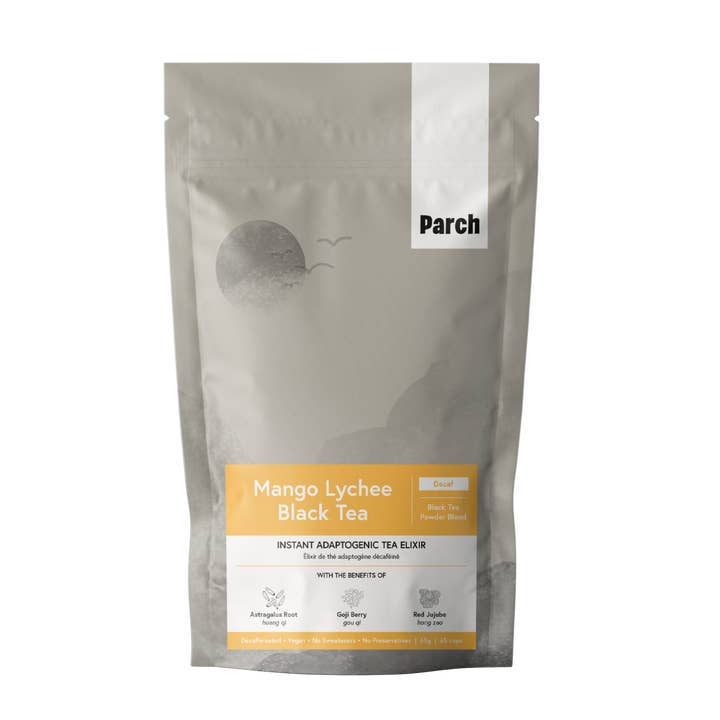 Parch Inc. - Vente Thés santé/détox - Thé noir à la mangue et au litchi (décaféiné) - Elixir instantané adaptogène