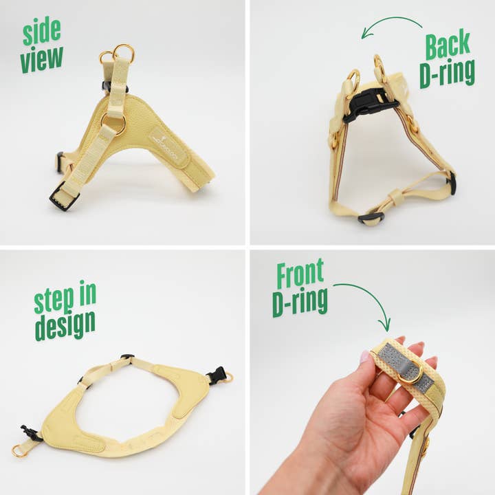Cavology - Wholesale Pet Harness - Dog - DOG HARNESS STEP IN EASY-O - Butter Yellow1