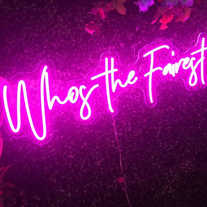 Hvem er feerne neonskilt for engroshandel hos Aoos Custom