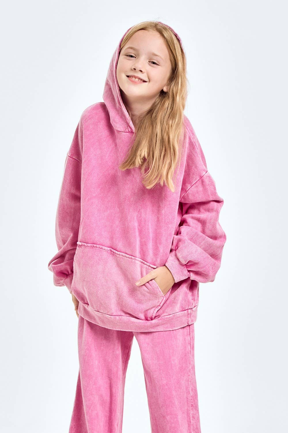 Good Girl – Großhandel Hoodie – Kinder – Übergroßer Hoodie mit Mineralwaschung4