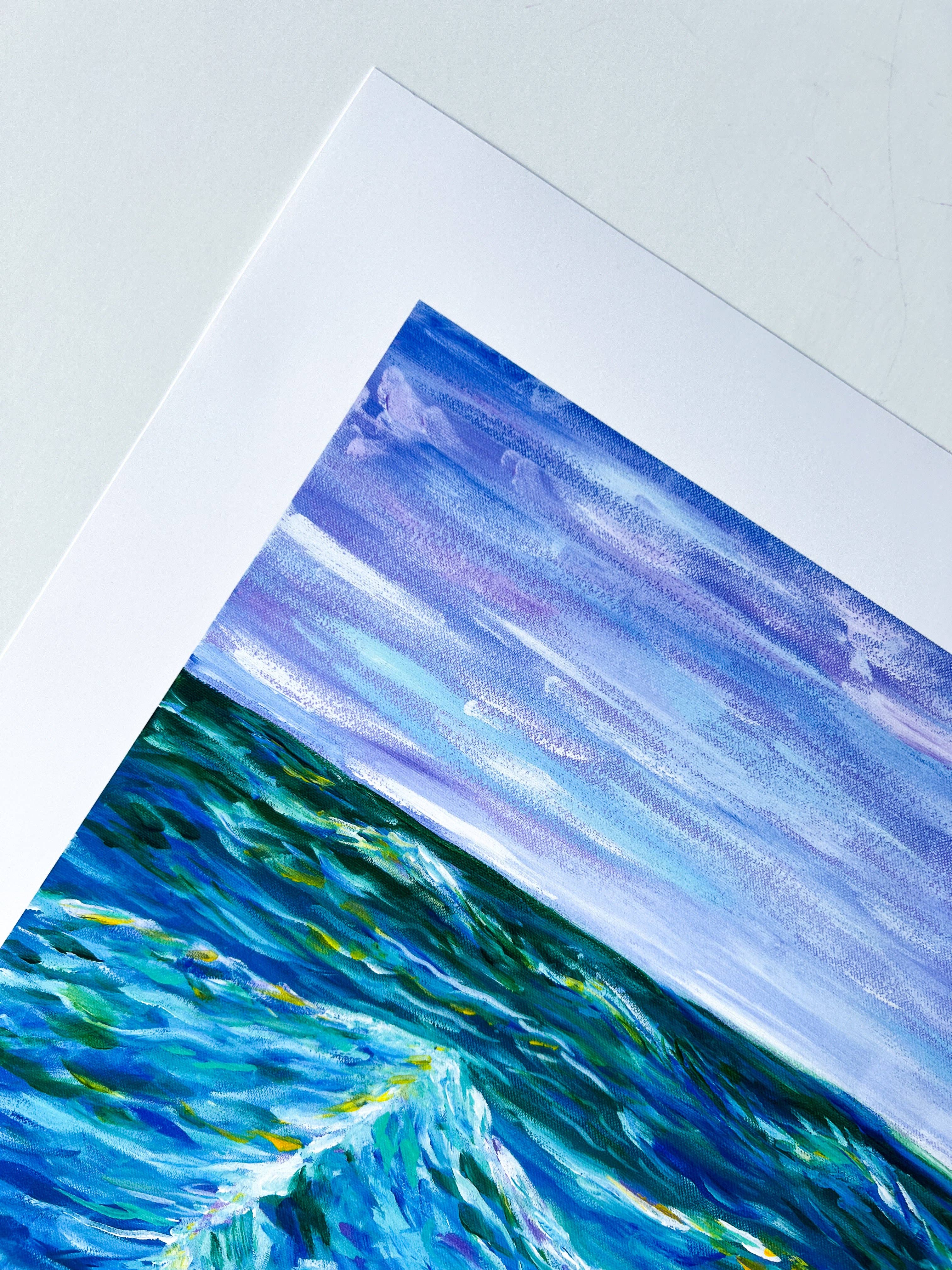 Clara de la Fuente Artist - Wholesale Art Print - Colorful Sea Water Waves  Print. Lake Michigan. Gift & Decor7