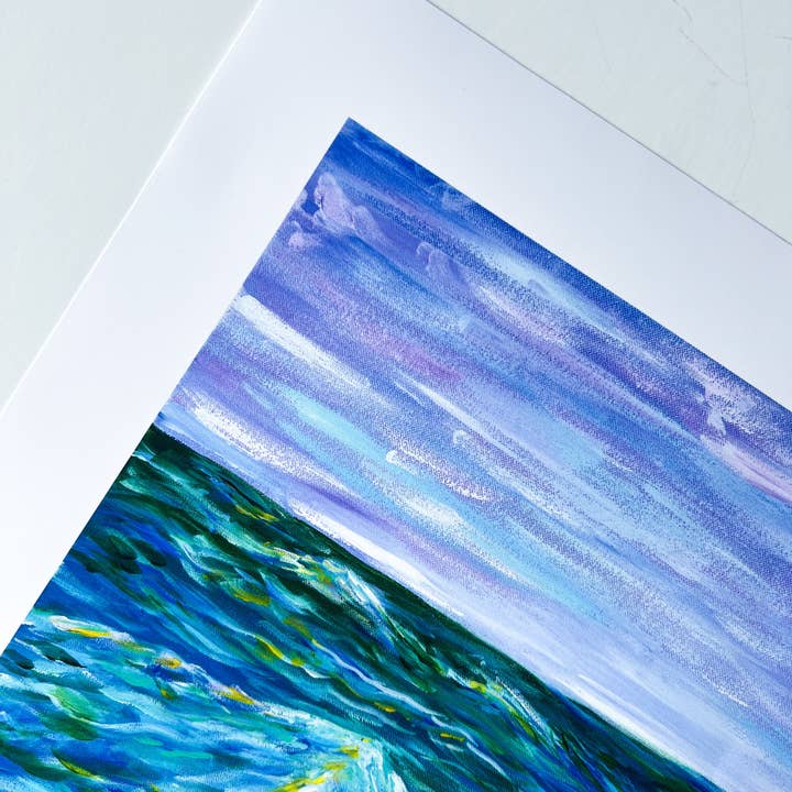 Clara de la Fuente Artist - Wholesale Art Print - Colorful Sea Water Waves Print. Lake Michigan. Gift & Decor7