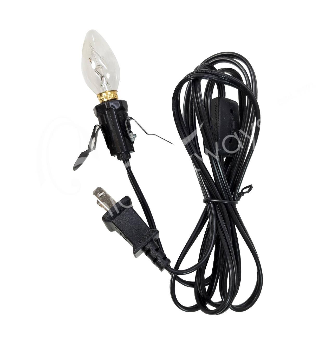 Oceanic Linkways Inc - Venta al por mayor Cables - CABLE ELÉCTRICO - NEGRO PARA LÁMPARA CON ENCHUFE PEQUEÑO (5 PIES) (P