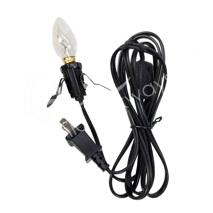 Oceanic Linkways Inc – Engroshandel Ledning – ELEKTRISK LEDNING - SORT TIL LAMPE MED LILLE STIKKONTAKT (5 FOD) (P