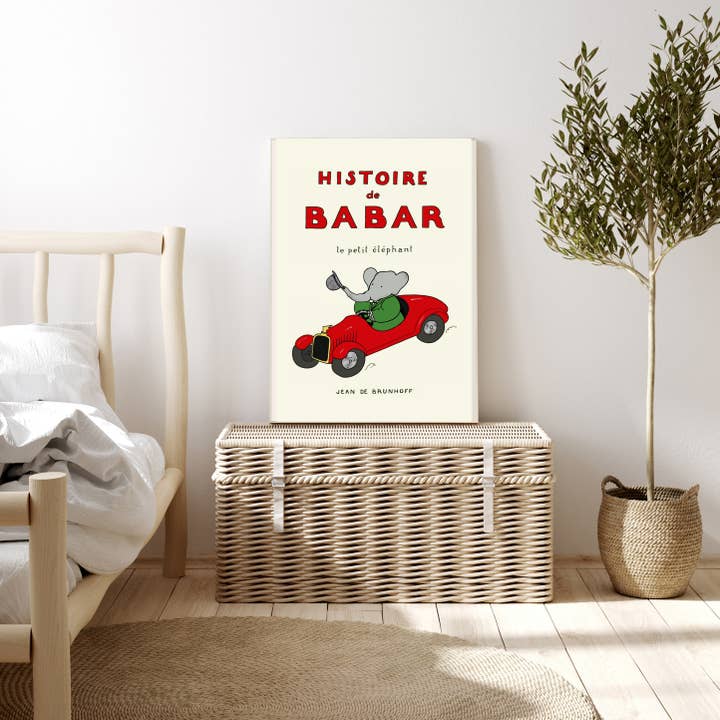 Kumo Art Prints - Wholesale Art Print - Kids & Baby - Babar The Elephant Car Nursery Art Print 2