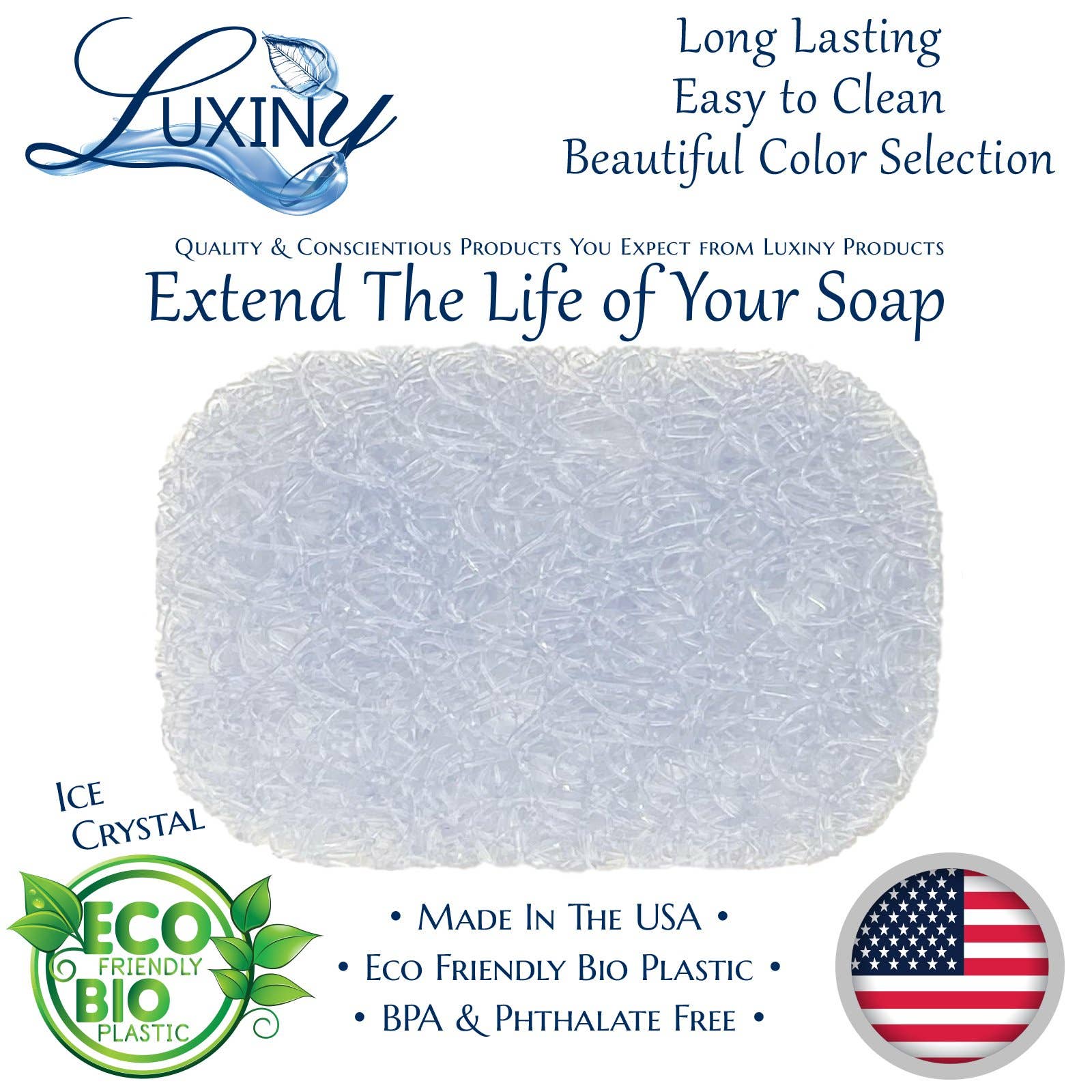Luxiny Products - Luxurious Bath and Body - Wholesale Bath Soap Dish - Soap Saver | Ice Crystal | Soap Rest | eco-friendly1