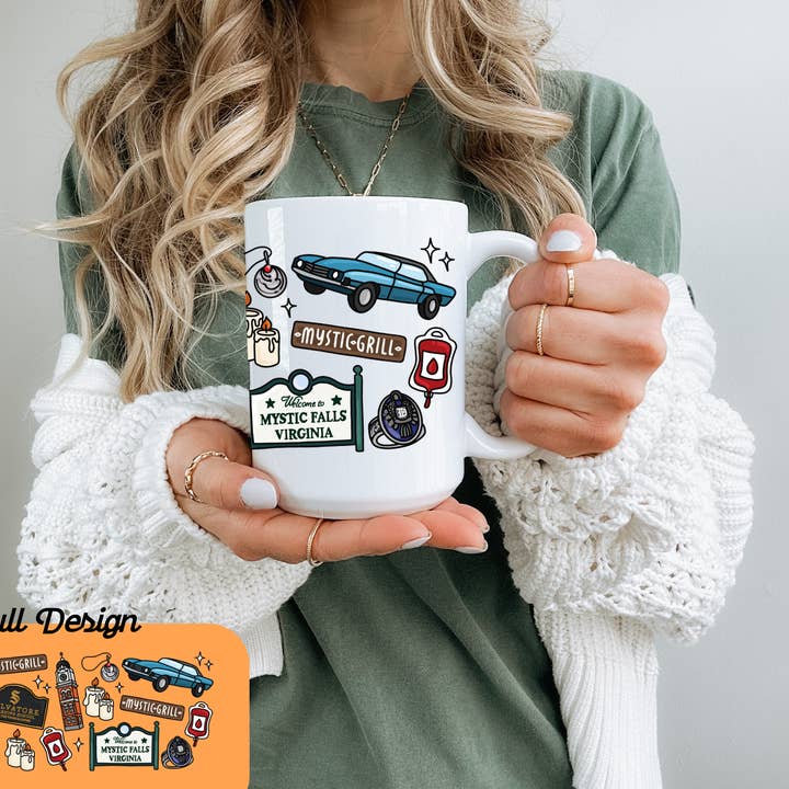Caneca de Café Mystic Falls por atacado de The Sweet Starling Co