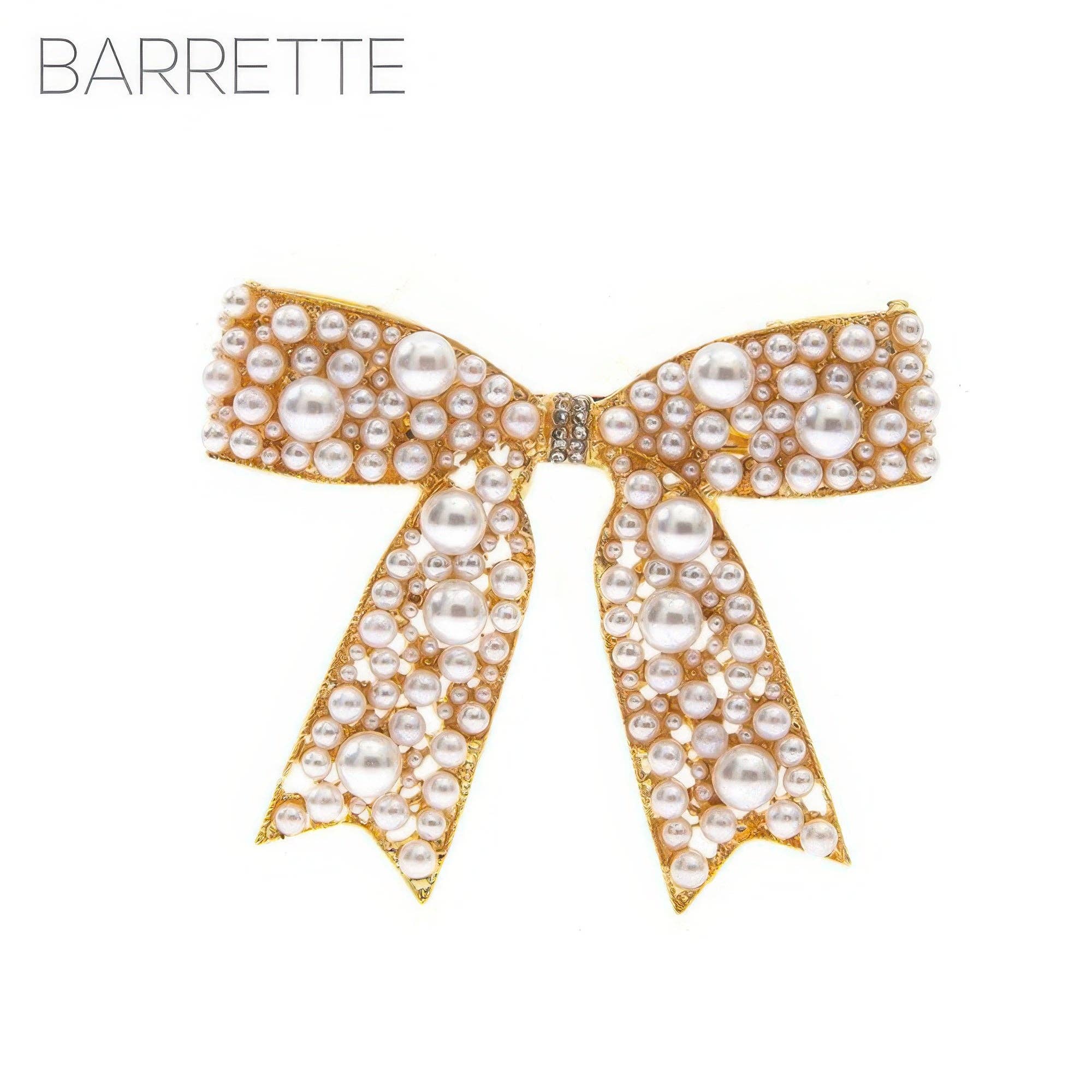 CC Wholesale Clothing - Wholesale Hair Clip - Women's - Jeweled Long Tail Bow Barrette Hair Clip