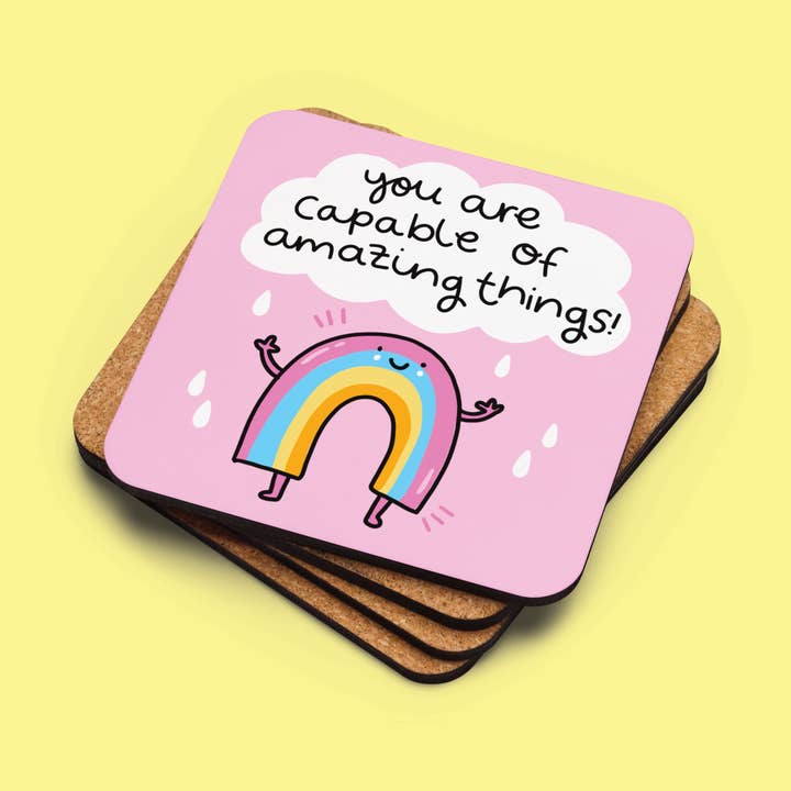 Feel Good Gift co. – wholesale Coasters – Rainbow Coaster - Friendship Gift | Self love Gift0