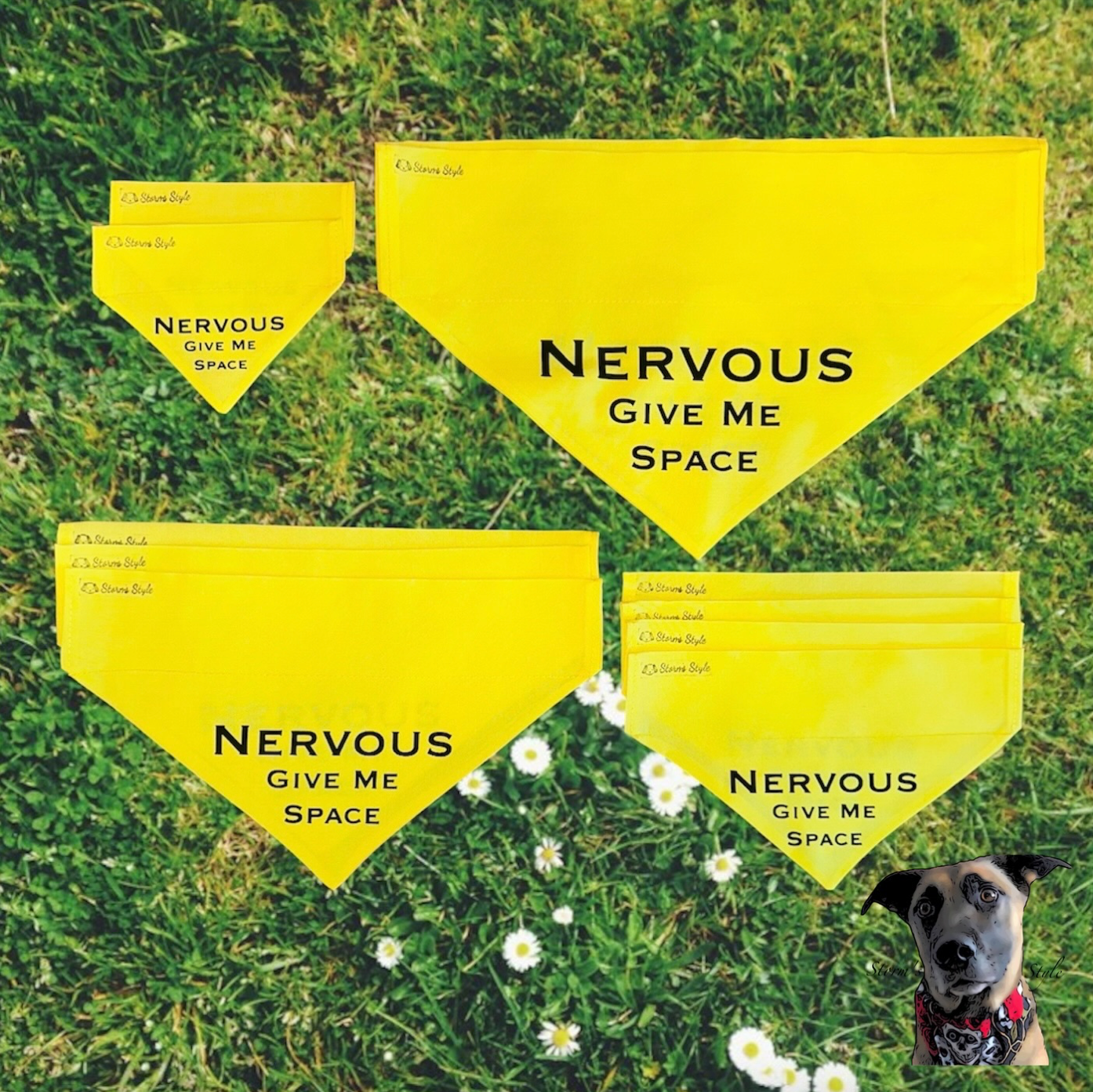 Storms Style - Vente Bandana – chien - Bandanas Nervous Pet - Chien et chat2
