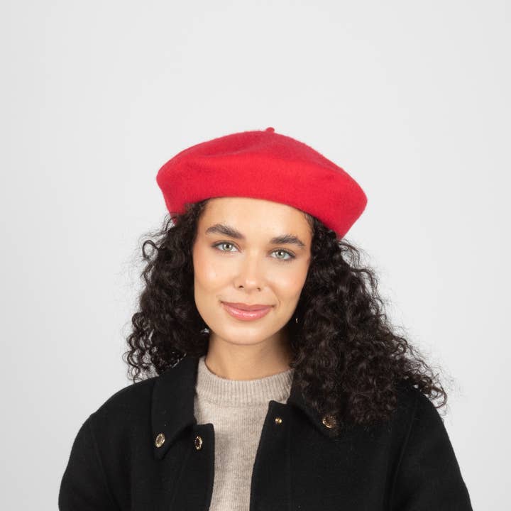 David And Young - Wholesale Beret - Unisex - Solid Wool Beret Fall Winter Hats