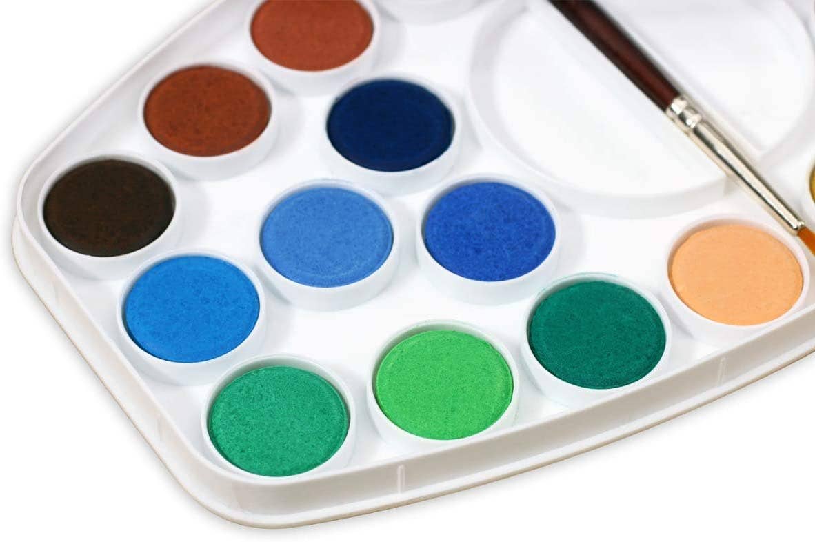 Liquidraw – wholesale Watercolour paint – Liquidraw Watercolor Paint Set 24 Colours with Palette & Brush Watercolour Painting for Adults and Kids2