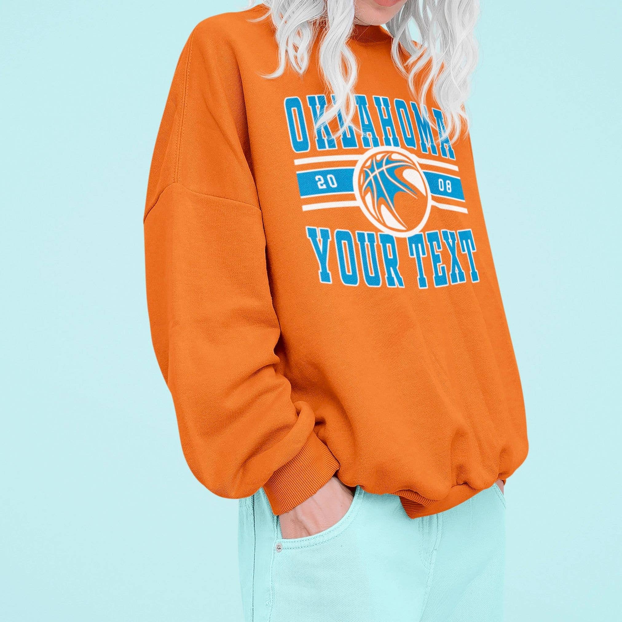 TheKingShirt - Wholesale Graphic Sweatshirt - Women's - Vintage Oklahoma City Thunder Basketball Sweatshirt – Retro 1