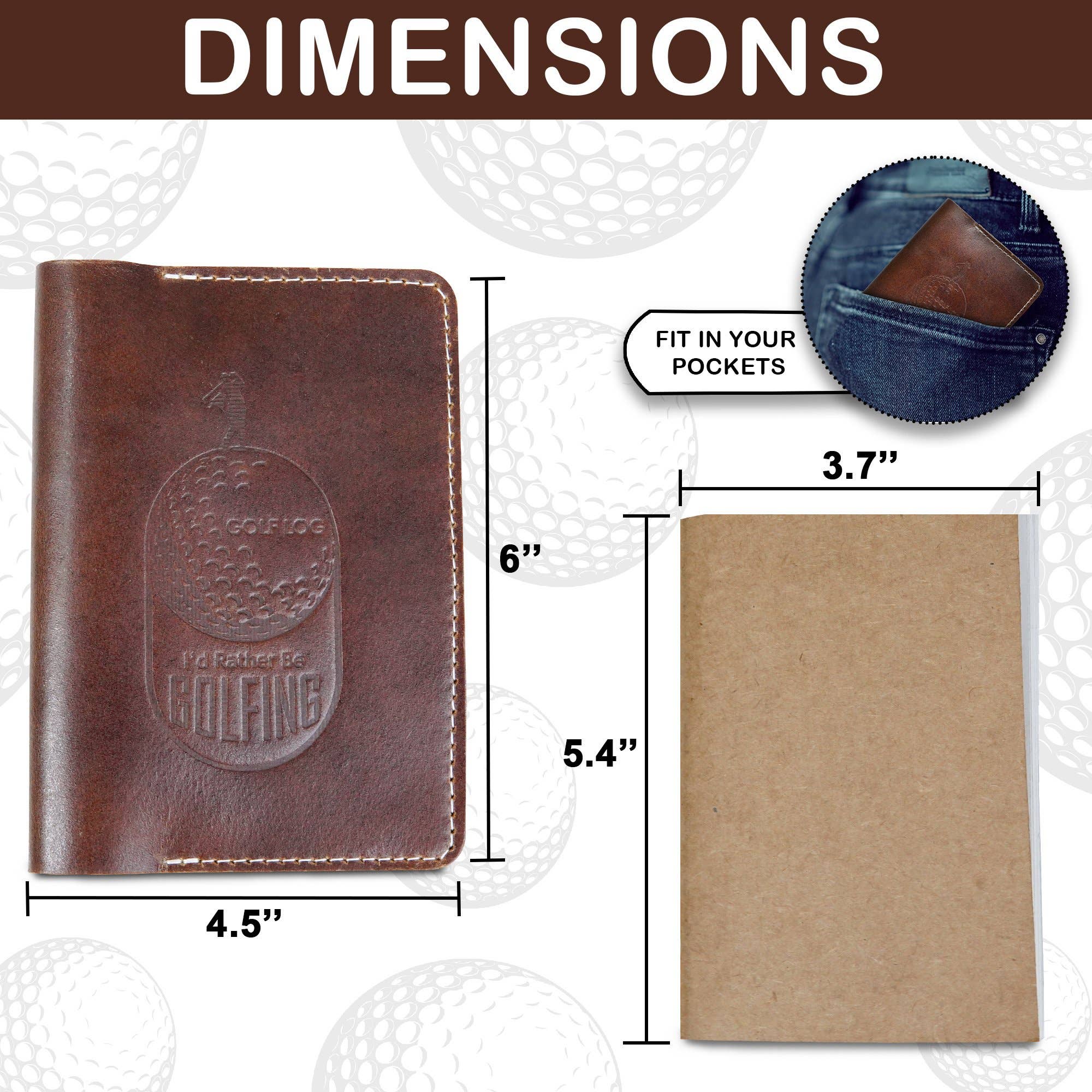 RAWHYD Leather Co. - Wholesale Sporting Accessories - Leather Golf Log & Scorecard Book7